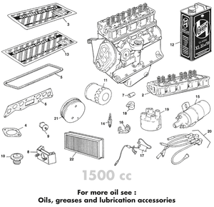 Cylinderhead - Austin-Healey Sprite 1964-80 - Austin-Healey spare parts - Most important parts 1500