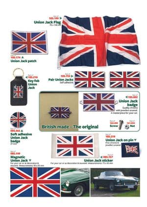 Decals & badges - MGC 1967-1969 - MG spare parts - Union Jack