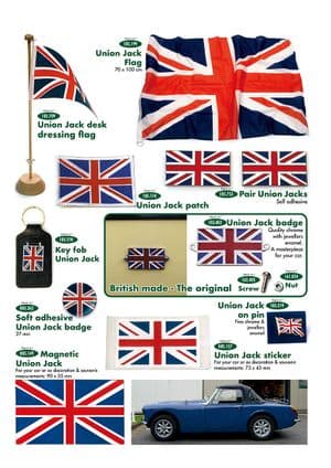 Decals & badges - MG Midget 1964-80 - MG spare parts - Union Jack accessories