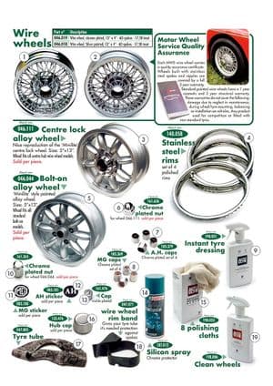 Wire wheels & fittings - Austin-Healey Sprite 1964-80 - Austin-Healey spare parts - Wheels & wheel care