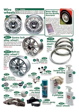 Wire wheels & fittings - Austin-Healey Sprite 1958-1964 - Austin-Healey spare parts - Wheel & wheel care