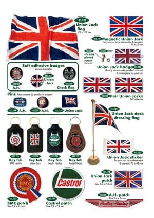 Accessories - Austin Healey 100-4/6 & 3000 1953-1968 - Austin-Healey spare parts - Key fobs, stickers, badges