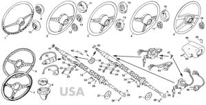 Steering - MG Midget 1964-80 - MG spare parts - Steering column USA 68-on