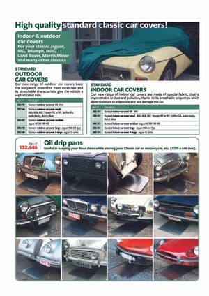 Drip pans - Triumph TR5-250-6 1967-'76 - Triumph spare parts - Car covers standard