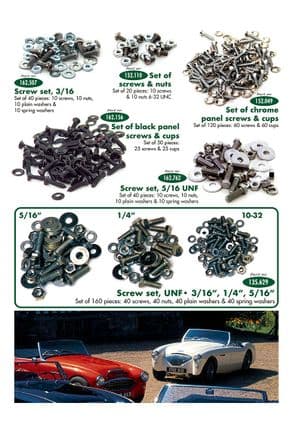 Workshop & Tools - Austin Healey 100-4/6 & 3000 1953-1968 - Austin-Healey spare parts - Screw kits