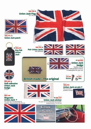 Stickers & enamel plates - MG Midget 1958-1964 - MG spare parts - Union Jack accessories
