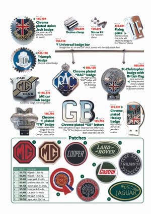 Stickers & enamel plates - Triumph TR5-250-6 1967-'76 - Triumph spare parts - Badges