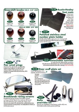 Wind deflectors - Austin Healey 100-4/6 & 3000 1953-1968 - Austin-Healey spare parts - Interior accessories
