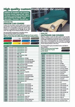 Car covers - Austin Healey 100-4/6 & 3000 1953-1968 - Austin-Healey spare parts - Car covers custom