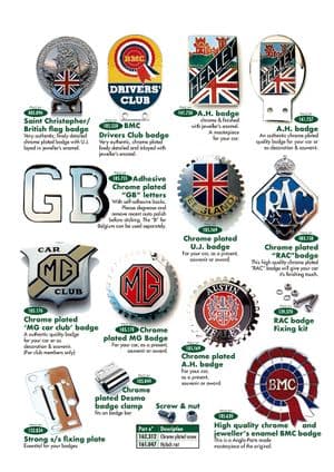 Accessories - MG Midget 1958-1964 - MG spare parts - Badges